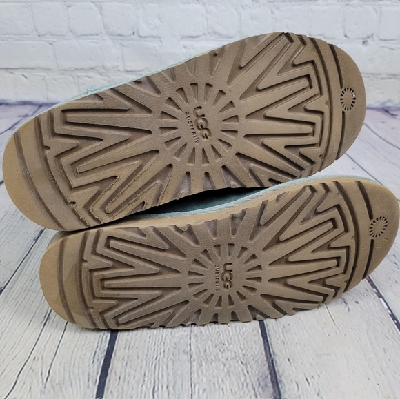 UGG | suede leather & sheepskin sherpa plush slip-on winter boots - Picture 8 of 12